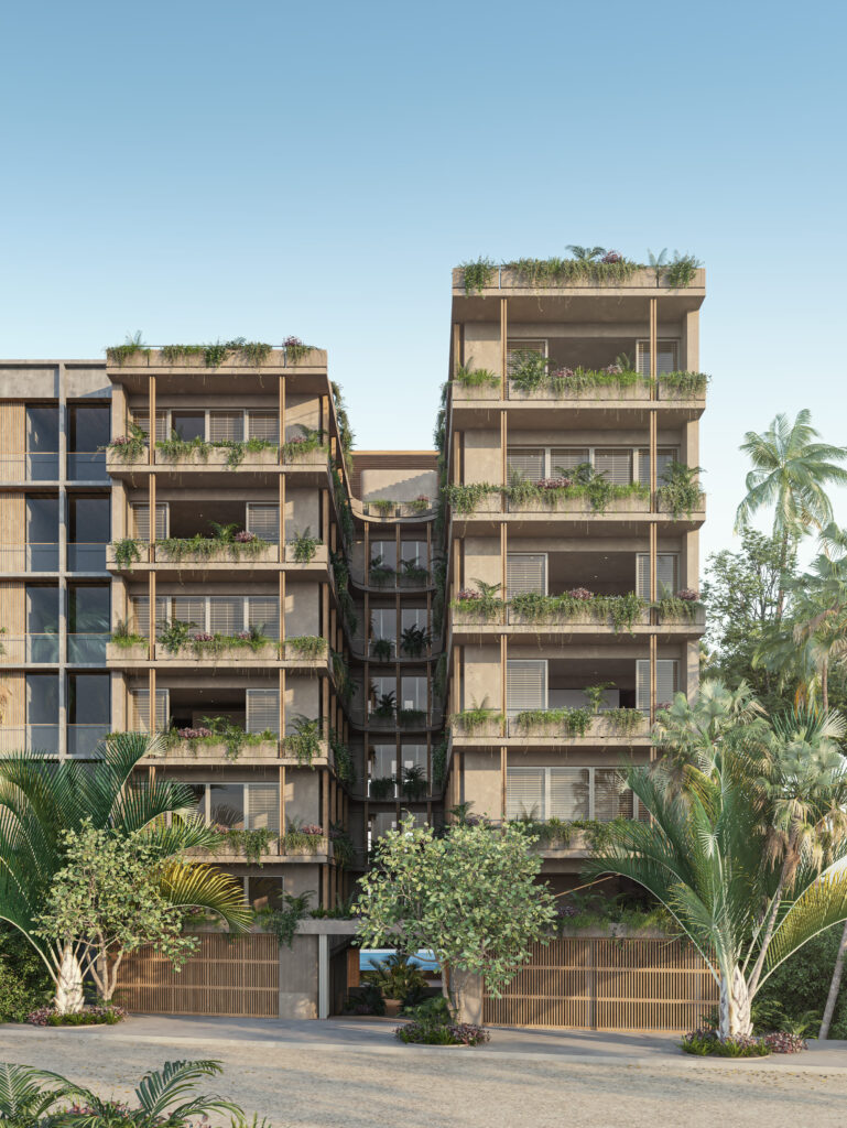 street-facade-beachfront-condos vaya-vaya-la-cruz